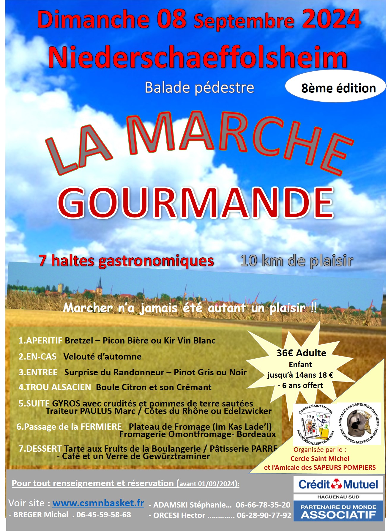 Inscription marche gourmande 2024 - CSMN - Basket
